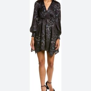 All Saints Dark Patterned Mini Dress